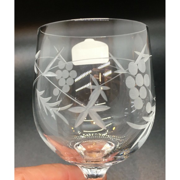 DUISKE GLASS Liqueur Cordial Glasses Set of 6 Hand Cut Irish Grape Vine NOS - Picture 7 of 11